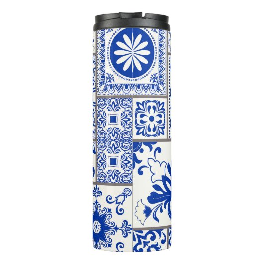 Viktorianisch Majolica: Patchwork Fliesenmuster. Thermosbecher (Rückseite)