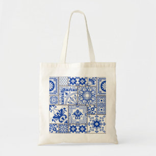 Viktorianisch Majolica: Patchwork Fliesenmuster. Tragetasche