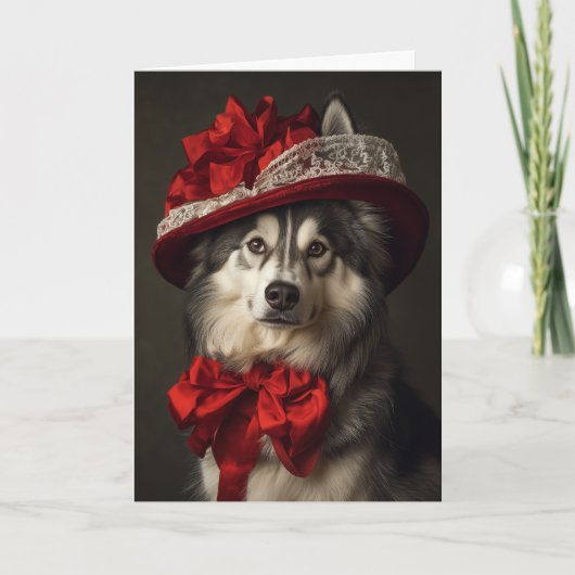 Viktorianisch Malamute Weihnachten (Vorderseite)