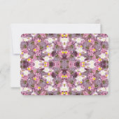 Viktorianisch Mauve Floral Empfang Einladung (Rückseite)