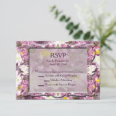 Viktorianisch Mauve Floral UAWG RSVP Karte (Stehend Vorderseite)
