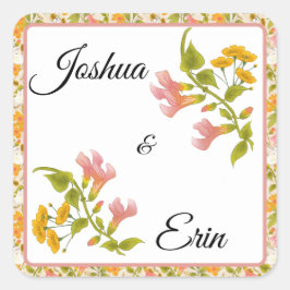 Viktorianisch Meadow - Hochzeitstipendium Quadratischer Aufkleber