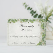 Viktorianisch Meadow RSVP Karte (Stehend Vorderseite)