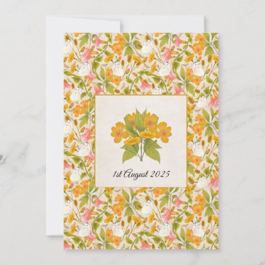 Viktorianisch Meadow Save The Date (Rückseite)