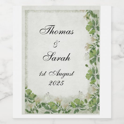 Viktorianisch Meadow Weinetikett (Einzelnes Label)