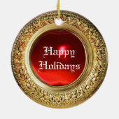 VIKTORIANISCH MINIATURE DOG PORTRAITS Irish Greyho Keramik Ornament (Hinten)