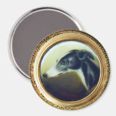 VIKTORIANISCH MINIATURE DOG PORTRAITS Irish Greyho Magnet (Vorderseite/Rückseite)