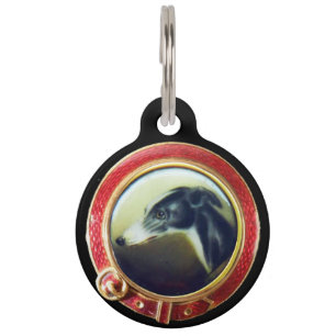 VIKTORIANISCH MINIATURE DOG PORTRAITS Irish Greyho Tiermarke