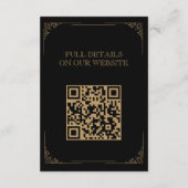 Viktorianisch Moth Elegant Gotische Hochzeit Begleitkarte (Rückseite)