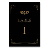 Viktorianisch Moth Elegant Gotische Hochzeit Tischnummer (Vorderseite)