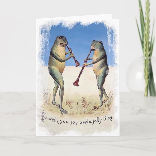 Viktorianisch Music Frods Weihnachtskarte Feiertagskarte (Vorderseite)