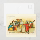Viktorianisch Musical Christmas Cats Band Louis Wa Postkarte (Vorne/Hinten)