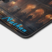 Viktorianisch Noir Steampunk Train Schreibtischunterlage (Ecke)