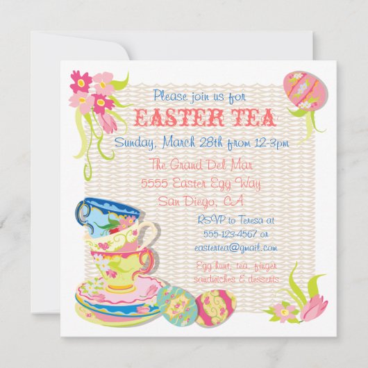 Viktorianisch-Osterfest Einladung (Vorderseite)