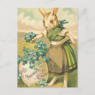 Viktorianisch Osterhase Postkarte