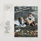 Viktorianisch Ostern Feiertagspostkarte (Vorne/Hinten)