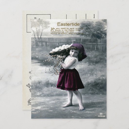 Viktorianisch Ostern Feiertagspostkarte (Vorne/Hinten)