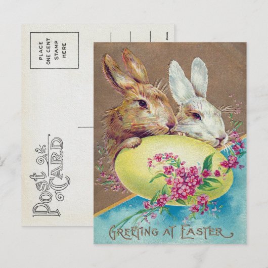 Viktorianisch Ostern Feiertagspostkarte (Vorne/Hinten)
