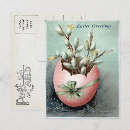 Viktorianisch Ostern Feiertagspostkarte (Vorne/Hinten)