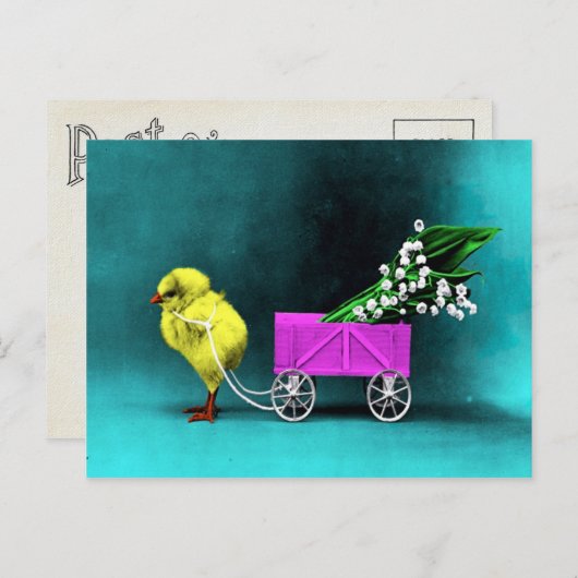 Viktorianisch Ostern Feiertagspostkarte (Vorne/Hinten)