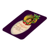 Viktorianisch Ostern, Vintages Mädchen mit Bonnet Magnet (Linke Seite)