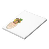 Viktorianisch Ostern, Vintages Mädchen mit Bonnet  Notizblock (Rotiert)