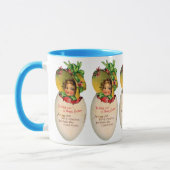 Viktorianisch Ostern, Vintages Mädchen mit Bonnet  Tasse (Links)