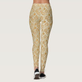 Viktorianisch Paisley Leaf Muster Leggings (Rückseite)