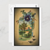 Viktorianisch Pansy Pastoral Postkarte (Vorne/Hinten)
