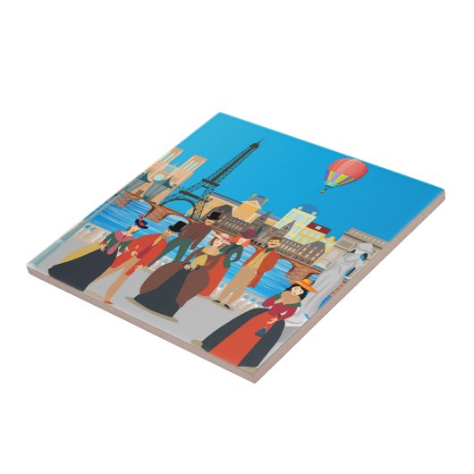 Viktorianisch Paris Fliese (Seite)