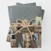 Viktorianisch Paris Geschenkpapier Set (Beispiel)