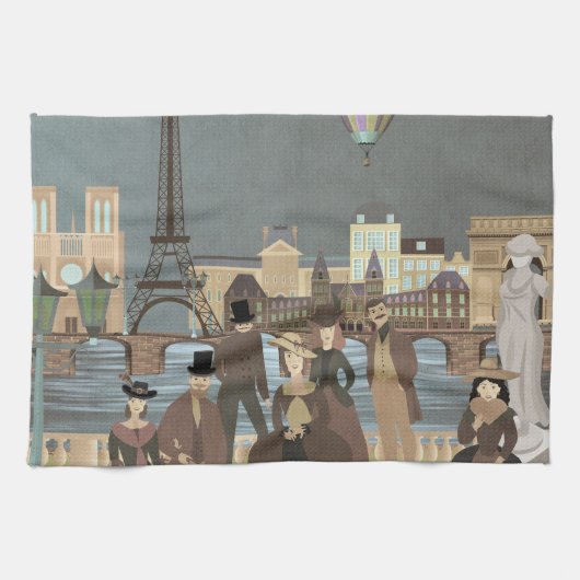 Viktorianisch Paris Geschirrtuch (Horizontal)