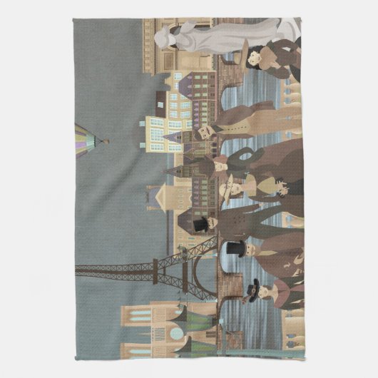 Viktorianisch Paris Geschirrtuch (Vertikal)