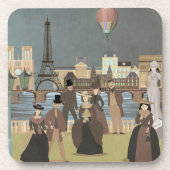 Viktorianisch Paris Getränkeuntersetzer (Vorderseite)