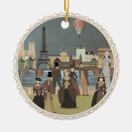 Viktorianisch Paris Keramik Ornament (Vorne)