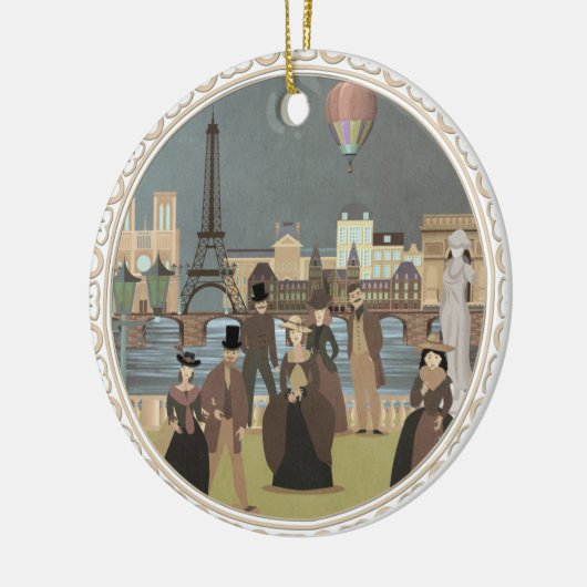 Viktorianisch Paris Keramik Ornament (Links)
