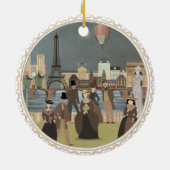 Viktorianisch Paris Keramik Ornament (Hinten)
