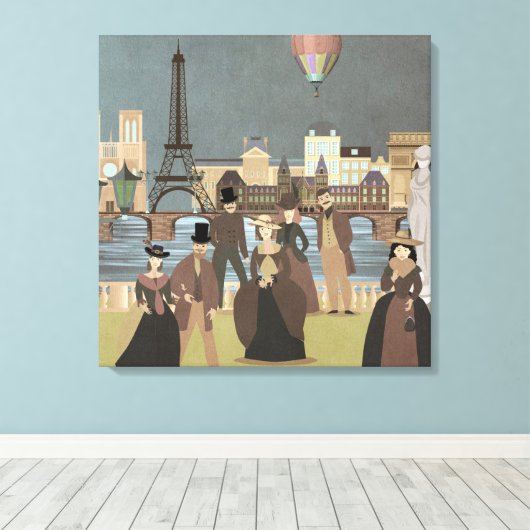 Viktorianisch Paris Leinwanddruck (Insitu (Holzboden))