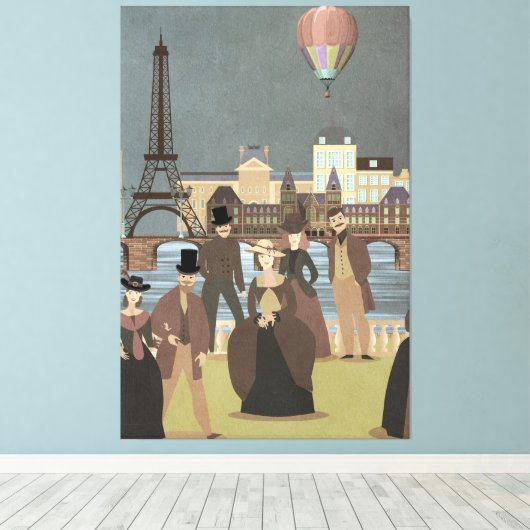 Viktorianisch Paris Leinwanddruck (Insitu (Holzboden))