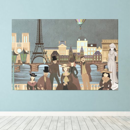 Viktorianisch Paris Leinwanddruck (Insitu (Holzboden))