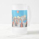Viktorianisch Paris Mattglas Bierglas (VorderseiteRechts)