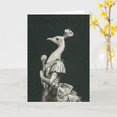 Viktorianisch Peacock Lady Greetings Card Karte (Gelbe Blume)