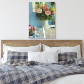 Viktorianisch Peonies - Martha's Vineyard Canvas P Leinwanddruck (Insitu (Schlafzimmer))
