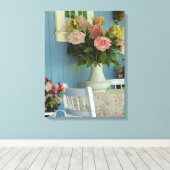 Viktorianisch Peonies - Martha's Vineyard Canvas P Leinwanddruck (Insitu (Holzboden))