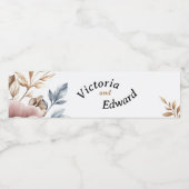 Viktorianisch Peony Luxe Beverage Water Flasche La Wasserflaschenetikett (Einzelnes Label)