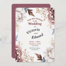 Viktorianisch Peony Luxe Einladungs-Karte