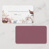 Viktorianisch Peony Luxe Flat Wedding Platzkarte (Vorne/Hinten)