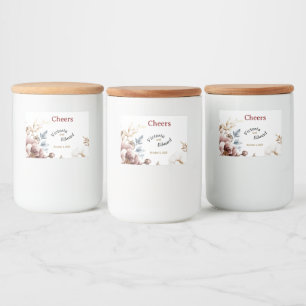 Viktorianisch Peony Luxe Food Container Labels Lebensmitteletikett