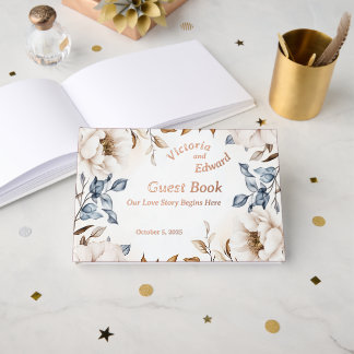 Viktorianisch Peony Luxe Wedding Foil Gästebuch