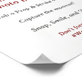 Viktorianisch Peony Luxe Wedding Foto Booth Sign Poster (Ecke)